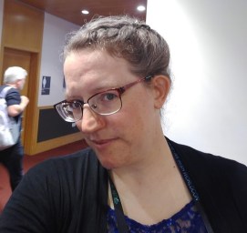 Me, tilting my head so you can see the braids.